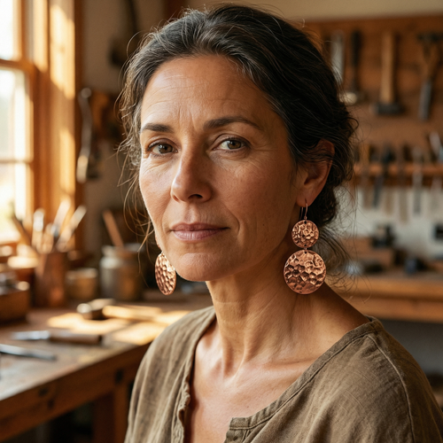Balance Copper Earrings